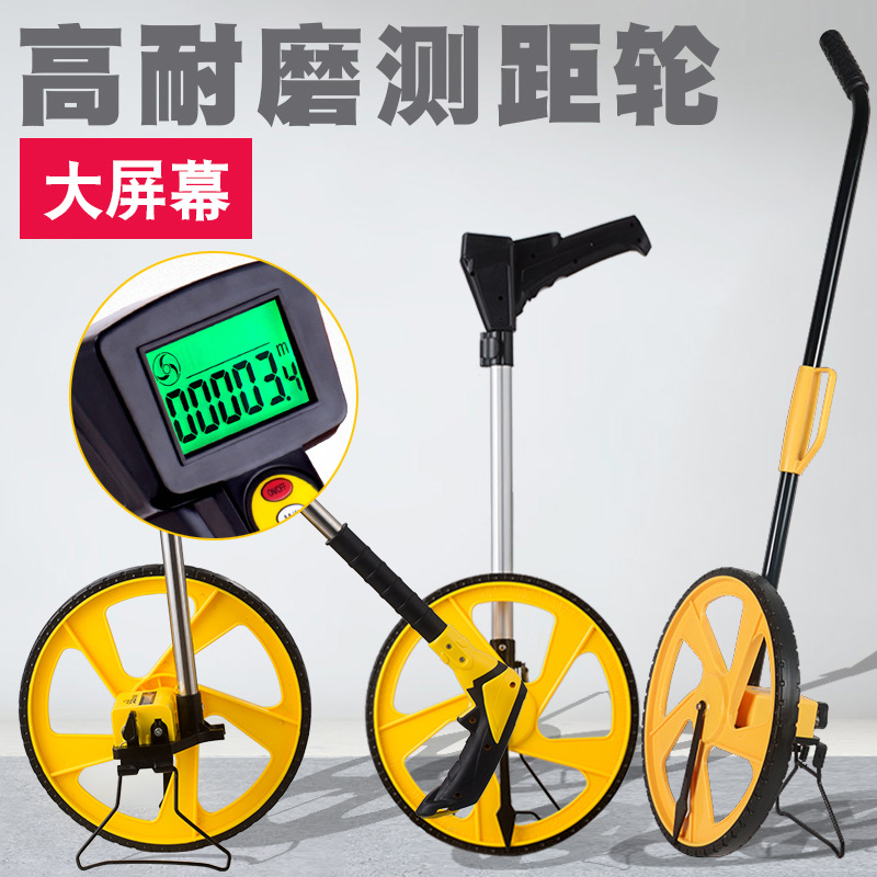 Roller Rangefinder Hand Push Range Measuring Wheel Cart Wheel Ruler Rolling Push Mechanical Wheel Measuring Ruler Rolling Ruler Measuring Wheel