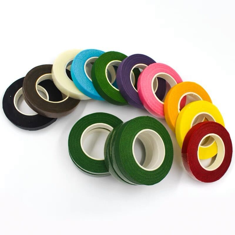 Green diy handmade lengthened 30y tape color tape 30 yards floral tape silk mesh flower stockings flower packaging materials