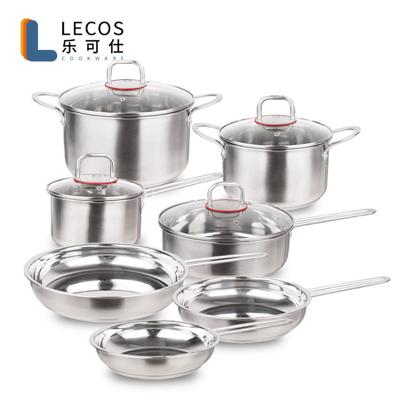 Набор кастрюль из утолщенной нержавеющей стали, доступная роскошь, суповая кастрюля, молочная кастрюля, сковорода, практичные кухонные принадлежности