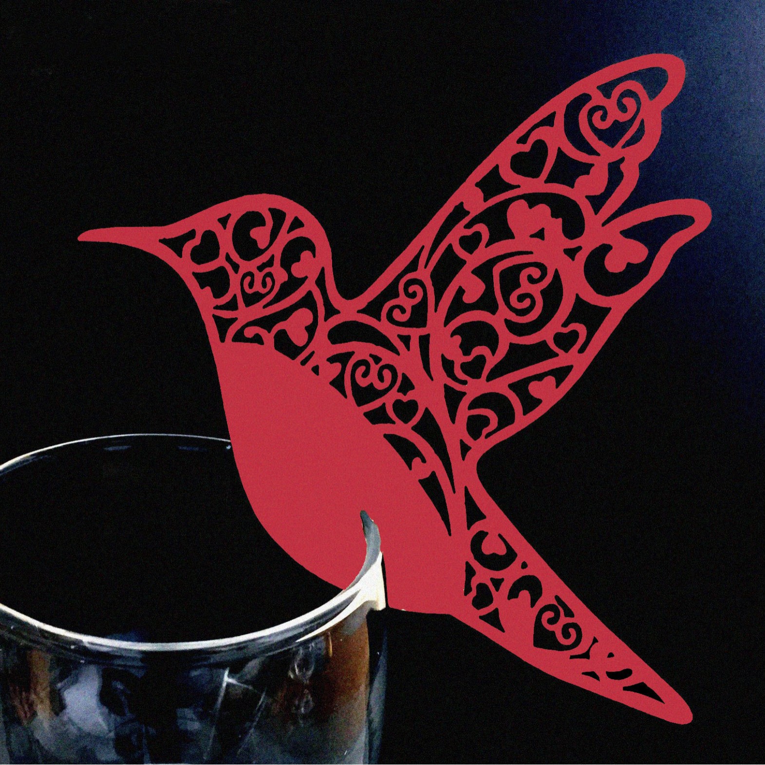 Selling Amazon Wedding White Bird Seat Card Hollow Paper Cup Card Wine Cup Decorative Wishing Card Spot Wholesale