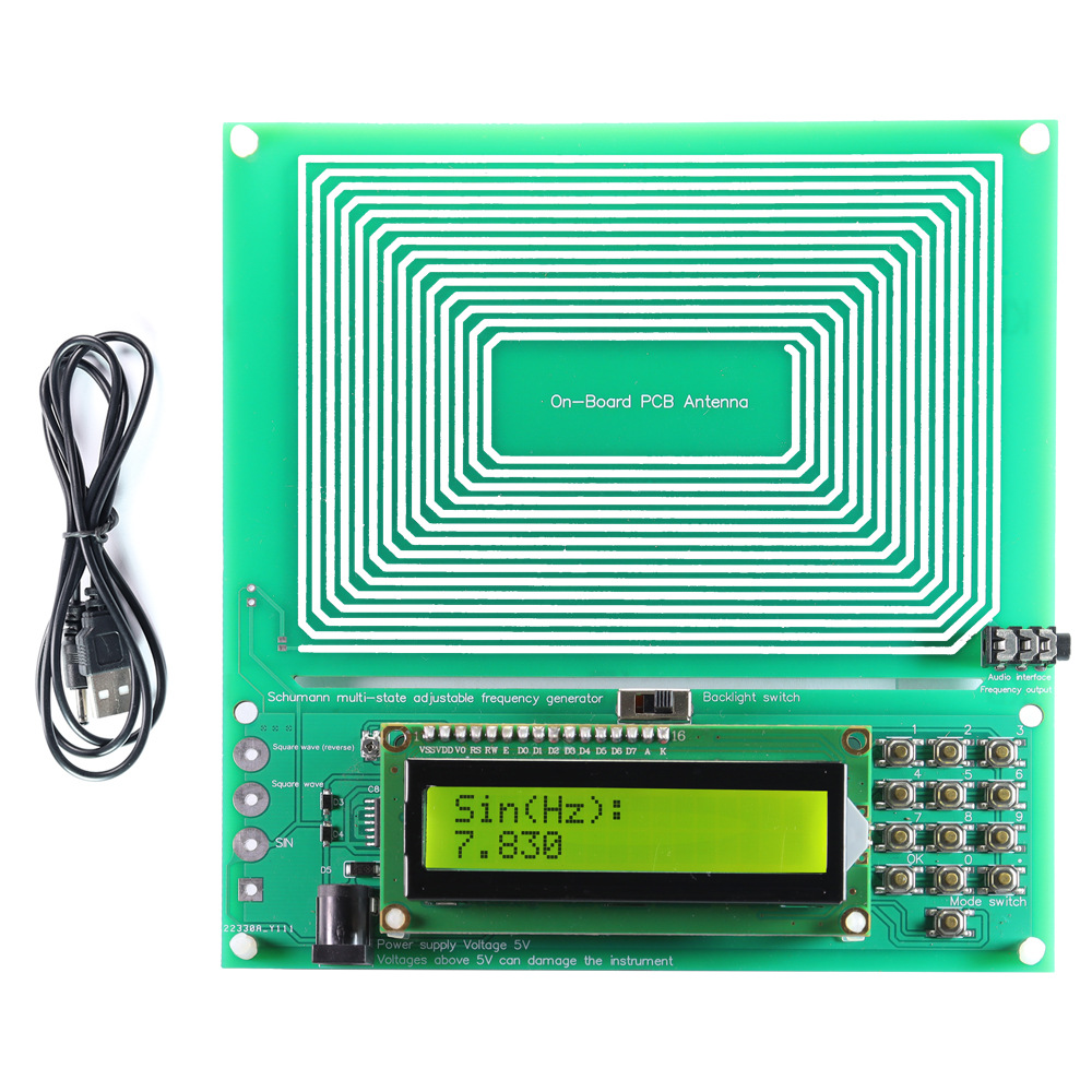 0.001Hz-200Khz Keyboard Adjustable Schumann Wave Signal Generator Dds Pure Sine Fm