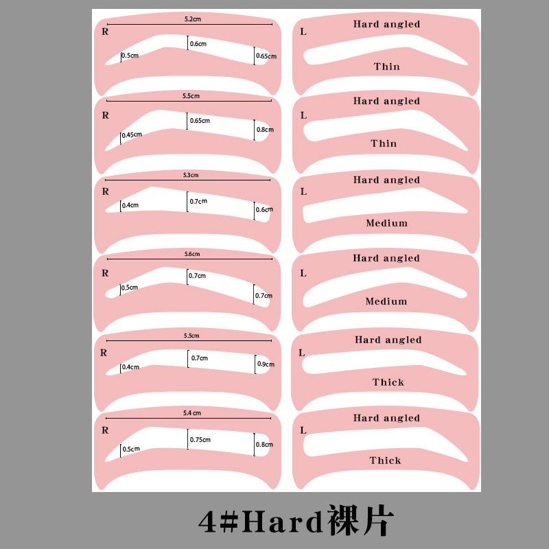 2023 Cross-Border Non-Woven Eyebrow Stickers Eyebrow Shaping Stickers for Men and Women Eyebrow Shaping Template Eyebrow Shape