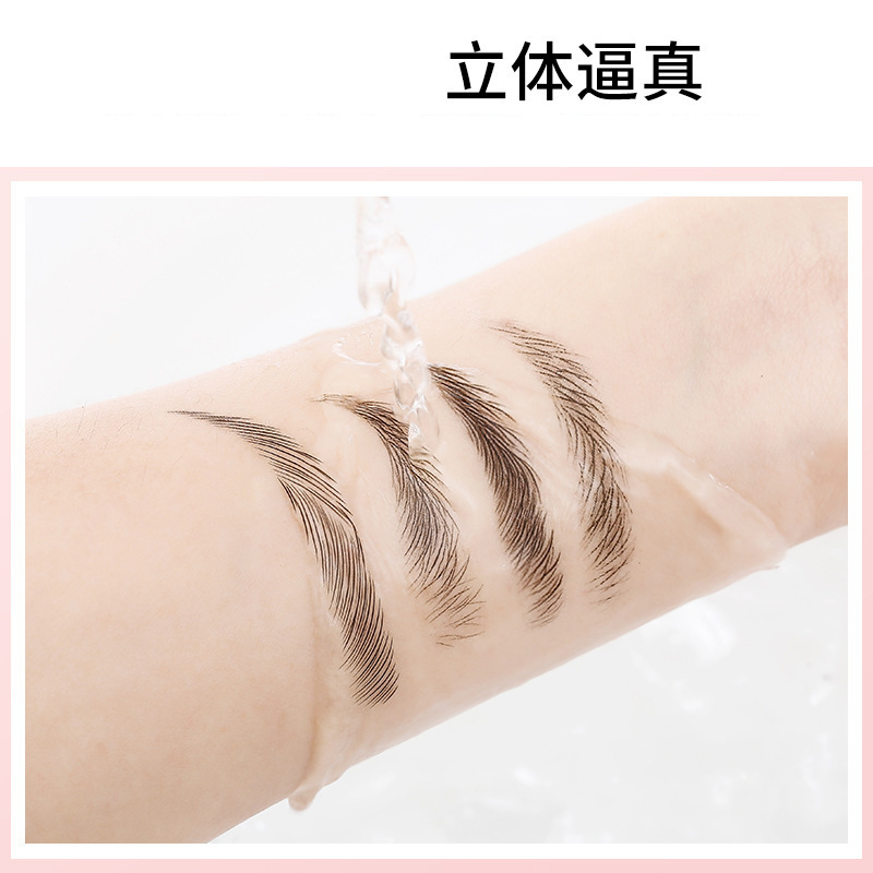 Imitation Ecological 6D Tattoo Eyebrow Stickers, Stereo Artificial, Not Easy to Smudge, Easy to Fit, Various Styles of Eyebrow Stickers Wholesale
