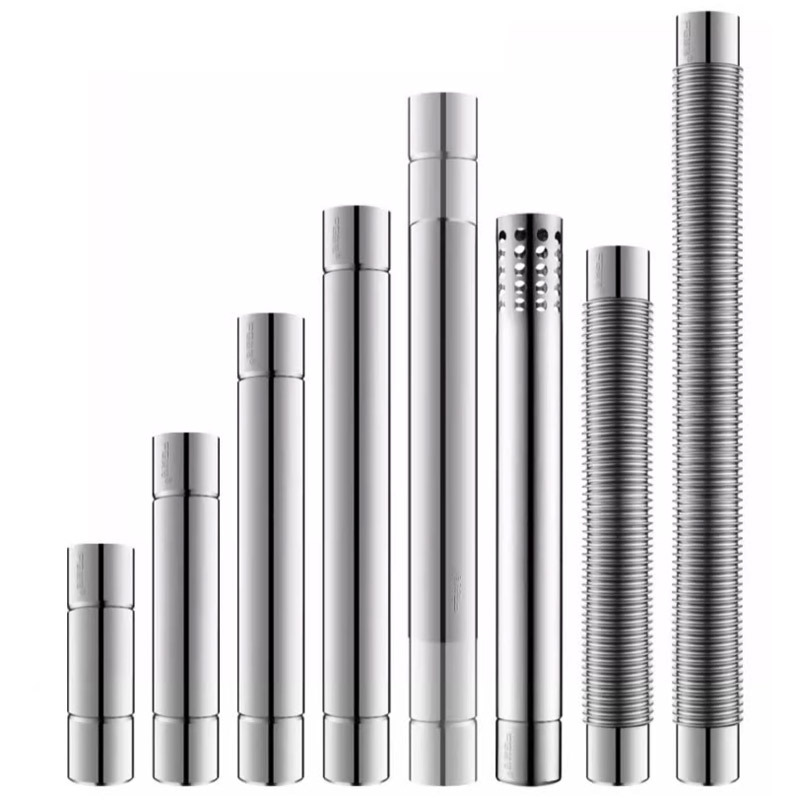 Bathroom natural gas water heater exhaust pipe accessories complete stainless steel exhaust pipe gas flue long air duct