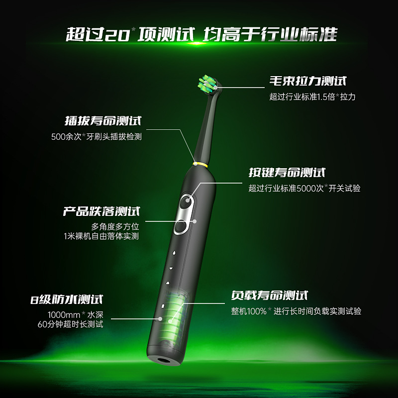 Cross-Border Universal Electric Toothbrush Rechargeable for Men and Women, Rotating Fully Automatic Brush for Adults, Disinfection and Sterilization Wireless