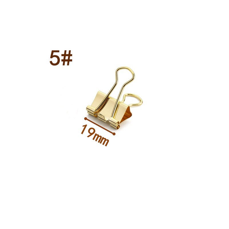 19мм золотой зажим, канцелярские принадлежности, длинный зажим, зажим для билетов, оптовая поставка