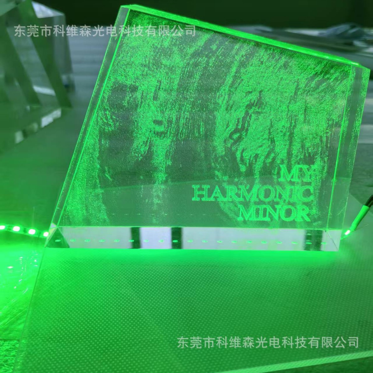 Acrylic Thick Plate Laser Marking 3D Internal Engraving Pattern Ornaments Luminous Sand Optical Internal Engraving Exhibition Hall Ornaments Souvenirs