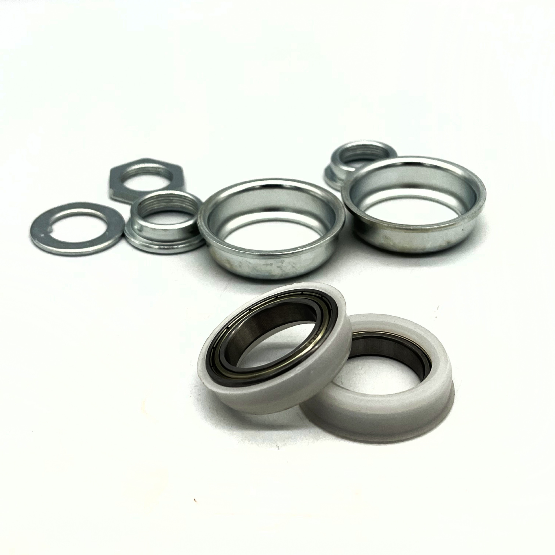 High-End Crankset with Integrated Chainring for Bicycles, Bearing Set, Chainring, Threaded for Children's Bikes