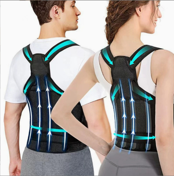 Cross-Border Hot-Selling Posture Correction Belt for Men and Women, Adult Back Hunchback Correction Belt, Invisible, Breathable, Adjustable Posture Correction Belt, Shoulder Opening and Beautiful Back