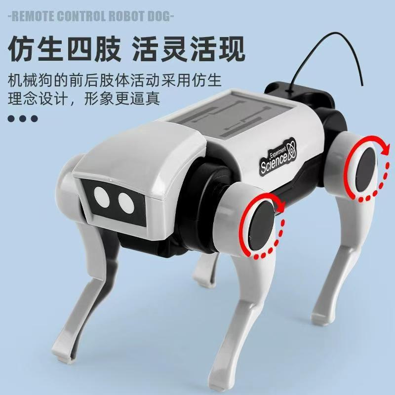 Set sail remote control mechanical dog assembled supermarket toy combination male mechanical dog mechanical cat walking DIY net red