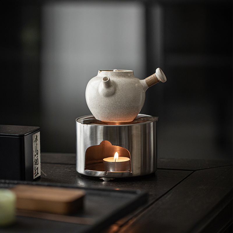 Stainless steel outdoor small tea stove tea stove tea cooker wine stove candle alcohol lamp base stove