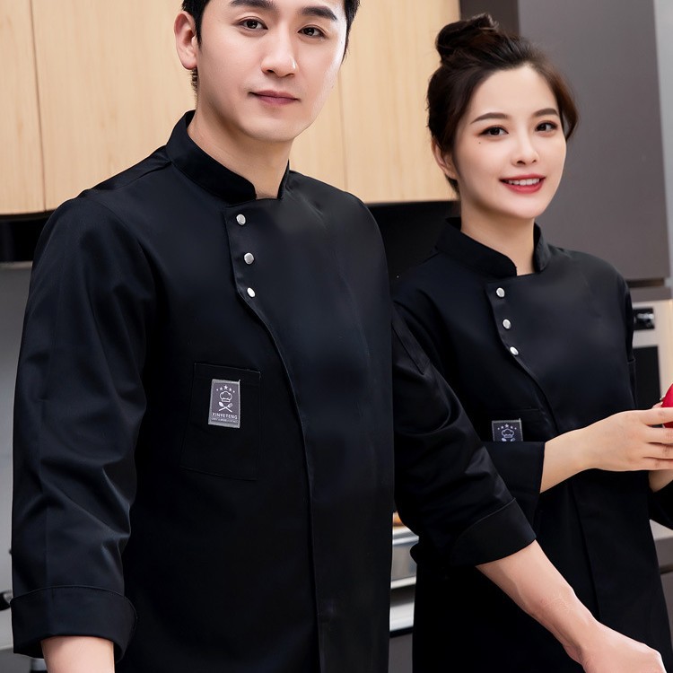 Chef Work Clothes Short Sleeve Men's Summer Catering Cake Baking Restaurant Kitchen Restaurant Waterproof Work Clothes Long Sleeve Customized