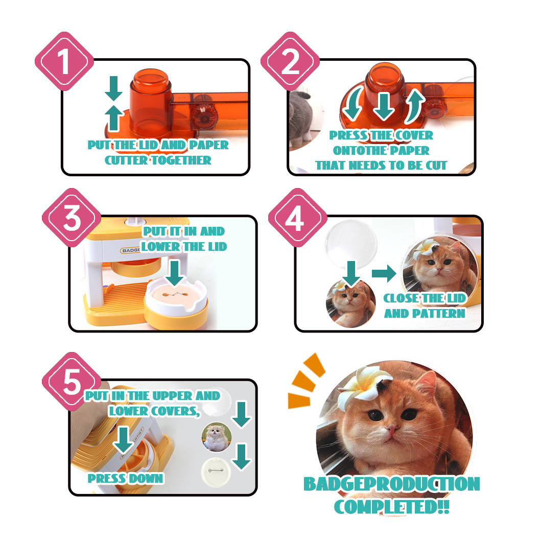 Spot Tinplate Badge Machine Badge Machine Equipment Card Press DIY Millet Bar Machine Making Machine Toy Girl