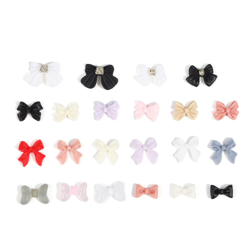 Explosive bow nail jewelry resin three-dimensional small bow diy nail decoration Joker accessories wholesale