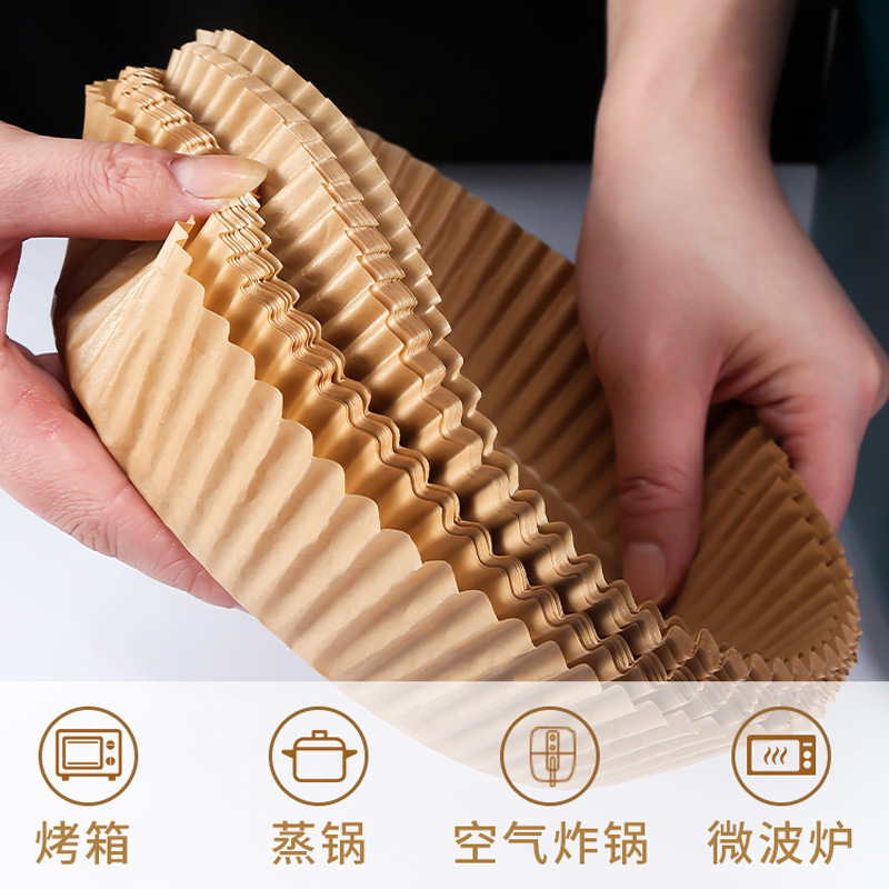 Factory direct air fryer paper special paper oil-absorbing paper tray oil-proof non-stick round high temperature resistant paper baking pad paper