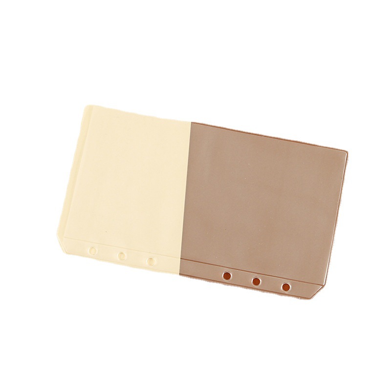 Punching folder a4a5 loose-leaf bag double hole clip zipper bag storage bill bag a6 hand book protective film card bag