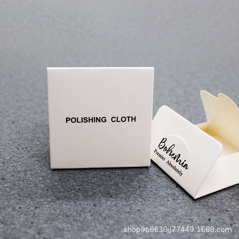 Square packaging 5 * 5cm deerskin velvet silver cleaning cloth gold and silver jewelry cleaning polishing maintenance cloth independent packaging