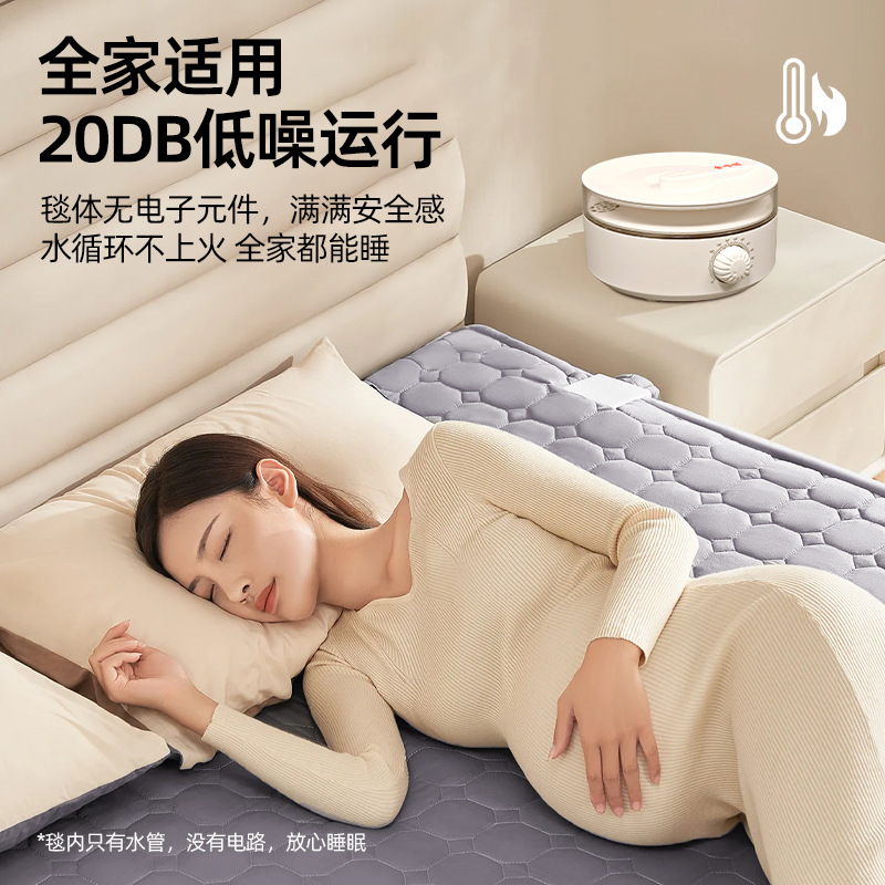 Intelligent Water Circulation Water Heating Blanket Water and Electricity Separation Electric Blanket Single Double Plumbing Household Winter Constant Temperature Electric Mattress