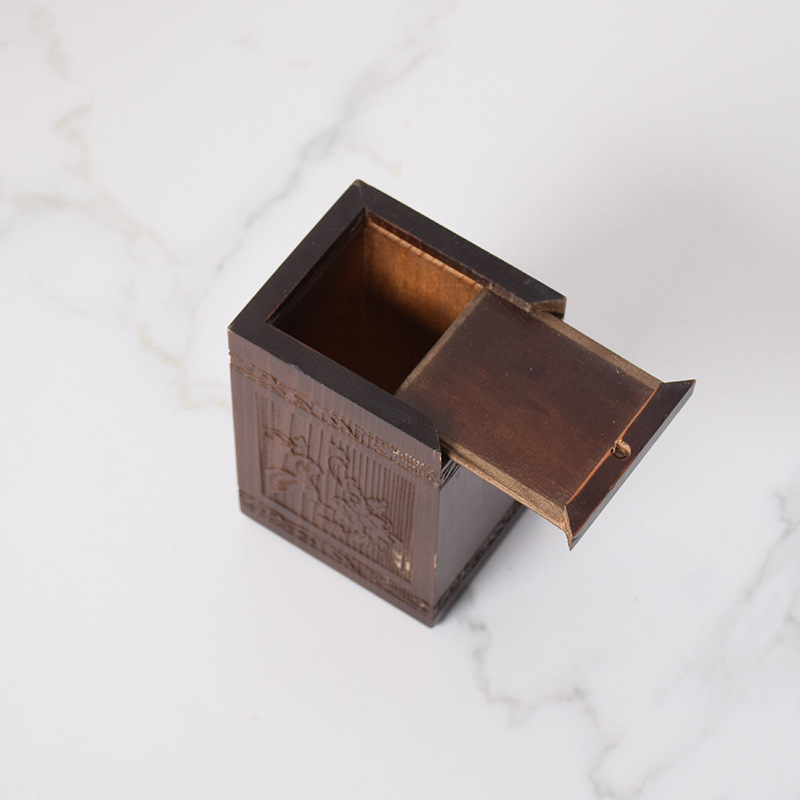 Solid Wood Carved Urn Pet Funeral Supplies Pet Ashes Storage Box Pet Funeral Box Commemorative Urn