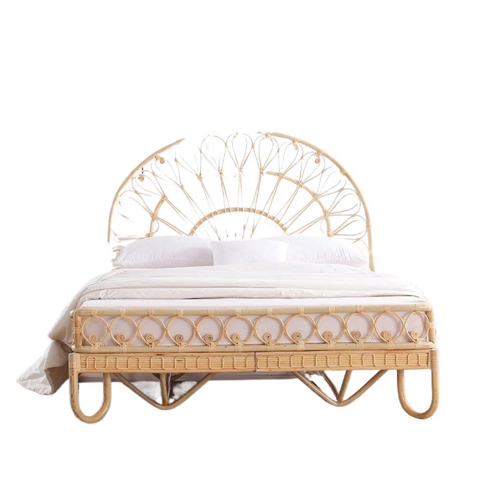 Girl Nordic Style Creative Bedroom Homestay Inn Double Fairy Bed Princess Bed Cloud Light Luxury Ins Fashion Trend