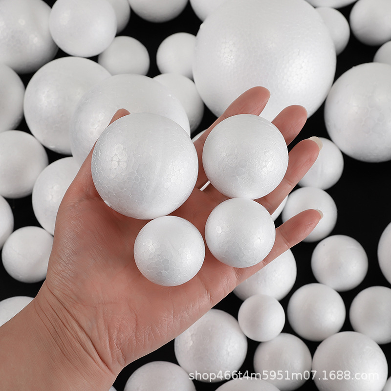 Factory Direct Sales Foam Ball Solid Foam Ball Styrofoam Ball White Kindergarten Handmade DIY Globe