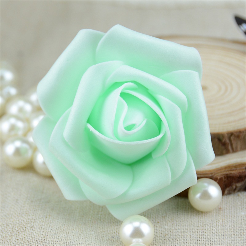 F 7cm Simulated Pe Rose Heads, Foam Roses for Chinese Valentine's Day, Wedding and Valentine's Day Bouquet Packaging