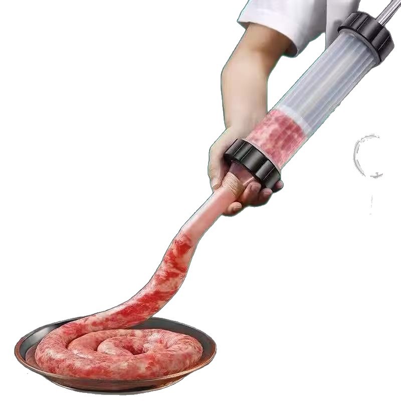 Sausage Stuffer DIY Sausage Filling Tool Manual Small Sausage Maker Children's Sausage Making Machine Home Drip Tray