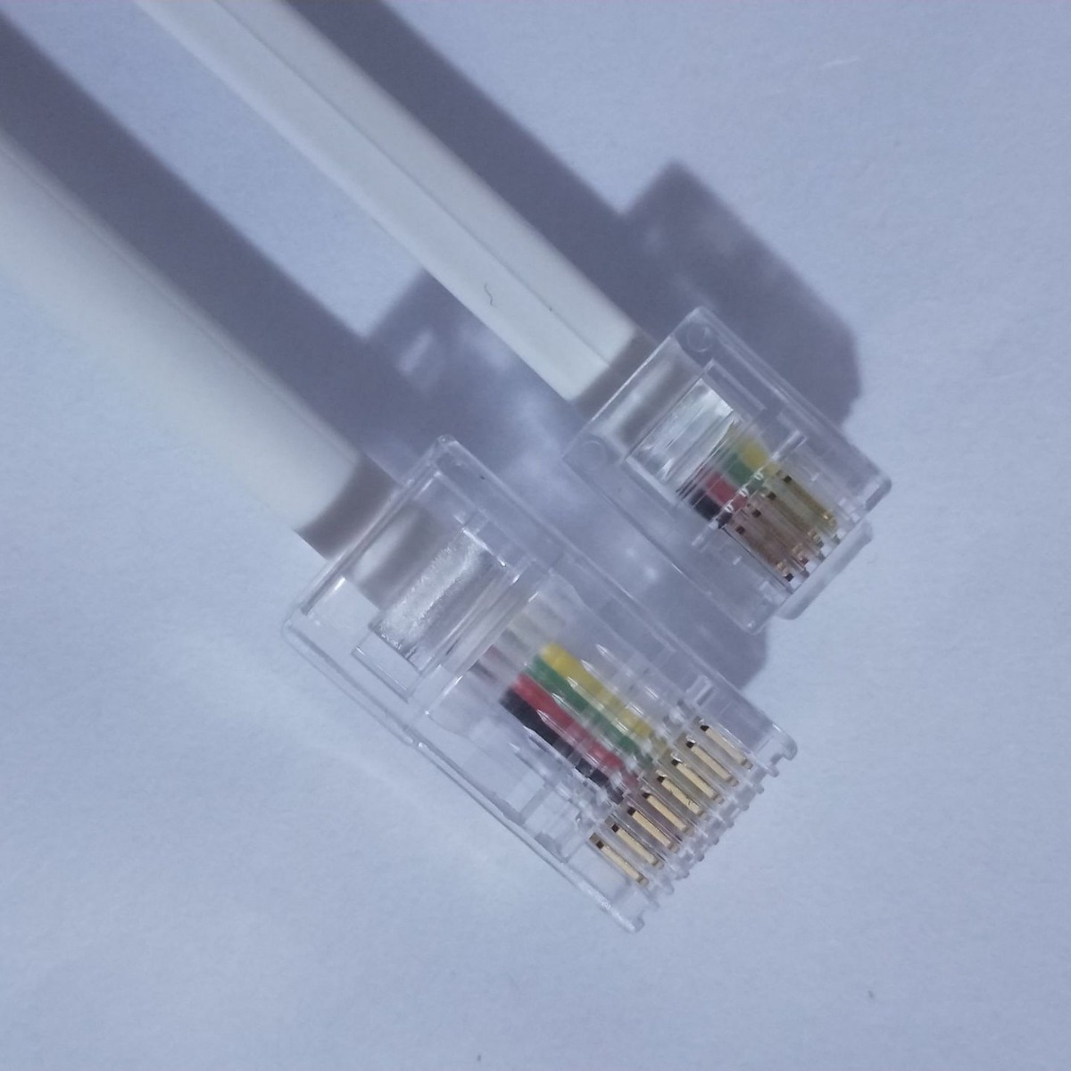 Производитель на заказ телефонный кабель 4-жильный RJ11 к RJ45 безоксидная медь 20251 плоский кабель 0.3м поддерживает различные метры