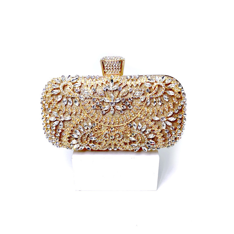 2024 New Cross-Border Dinner Bag European and American Ladies Handbag Rhinestone Diamond Banquet Clutch Bag Dress Evening Bag