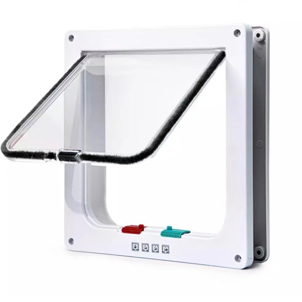 Cross-border source pet door cat free access two-way door controllable switch direction cat door pet supplies