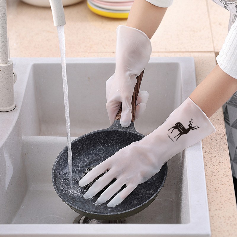 Women's Durable Household Kitchen Latex Cleaning Household Washing Clothes Washing Clothes Rubber Skin Waterproof Working Thin