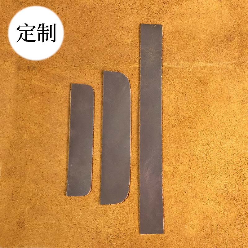Factory Sale Crazy Horse Leather Yellow Cowhide DIY Handmade Pieces Small Leather Shaped Leather Strip Head Layer Cowhide Real Leather