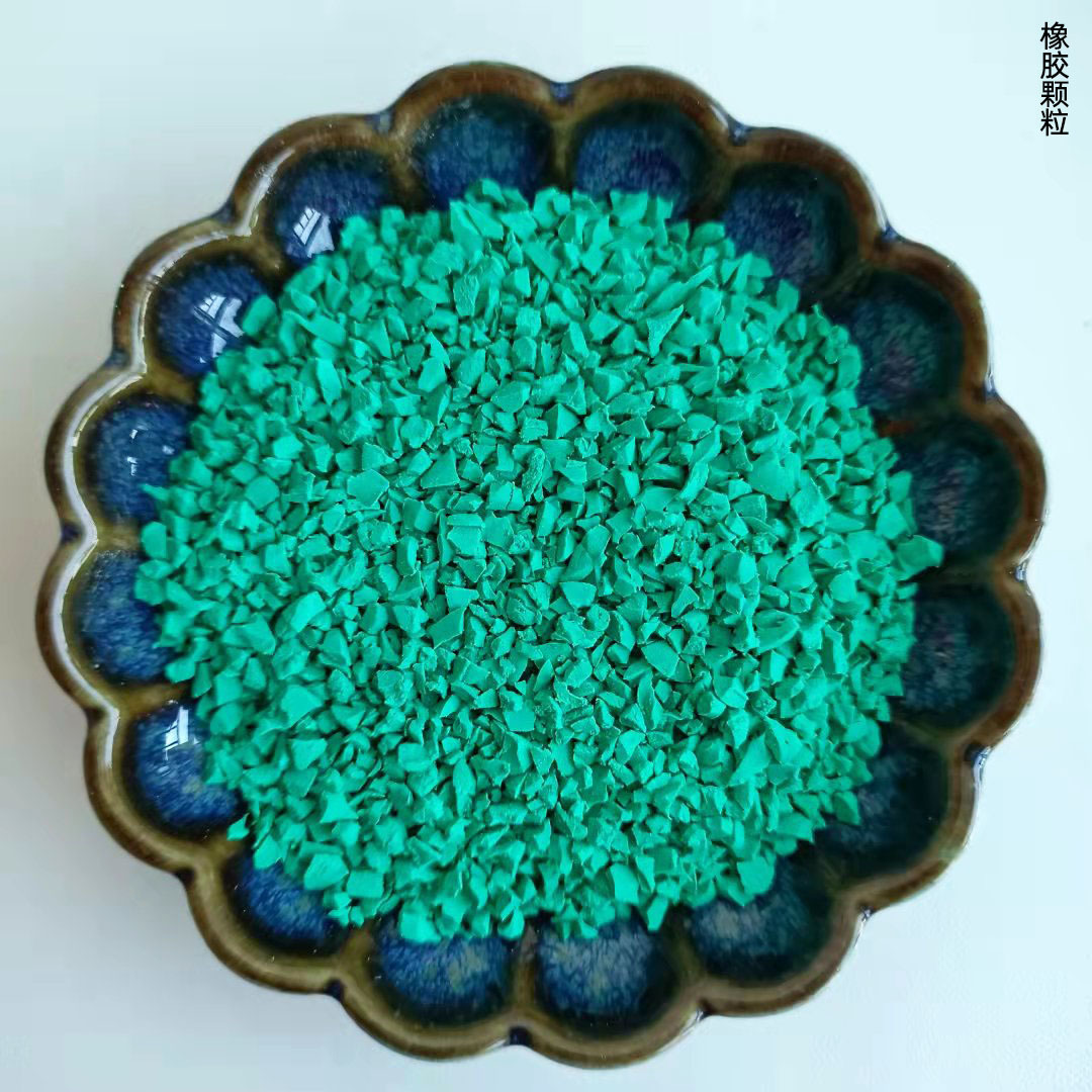 Supply Tire Black Rubber Granules Asphalt Building Materials Rubber Powder School Park Playground Color Rubber Granules