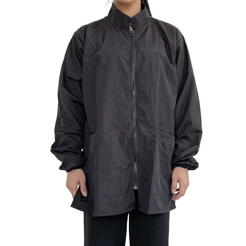 Pet Shop Pet Hairdresser Beauty Gown Full Zip Solid Color Shearing Hair Holding Cat and Dog Anti-hair Hair-free Work Clothes Trendy