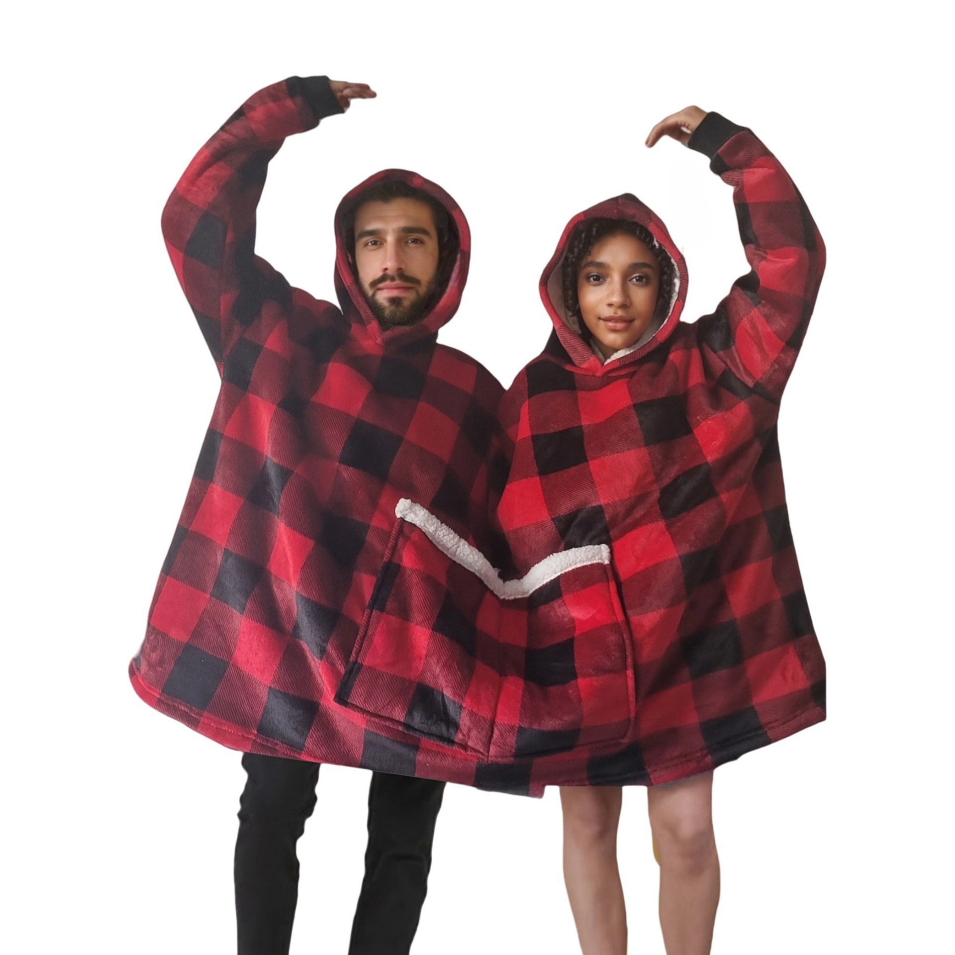 Autumn and Winter New Popcorn Couple Pajamas Creative Warm Intimate One-Piece Home Clothes Drama Blanket Couple Onesies