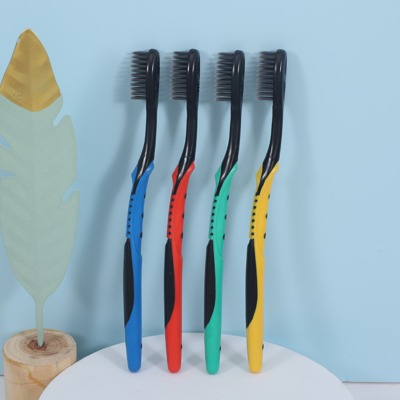 Manufacturers wholesalers super department store bamboo charcoal high density colorful adult soft bristle toothbrush family