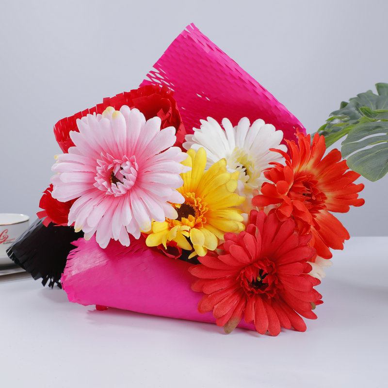 Flat Honeycomb Paper Flower Gift Kraft Paper Colorful Mesh Mesh Tear-Off Buffer Express Packaging Wrapping Paper