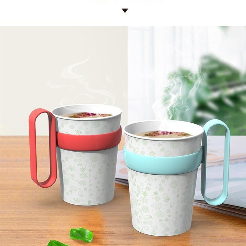 Household portable cup cover cup holder anti-scalding thickened material corrugated tea ceremony heat insulation anti-scalding cup holder wholesale