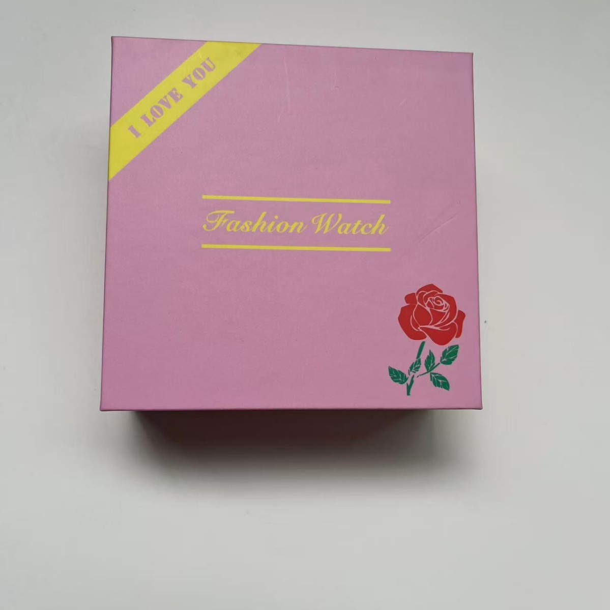 New Exquisite Pink Watch Box Paper Watch Box Ladies Watch Packaging Box Holiday Gift Manufacturer Direct Sale