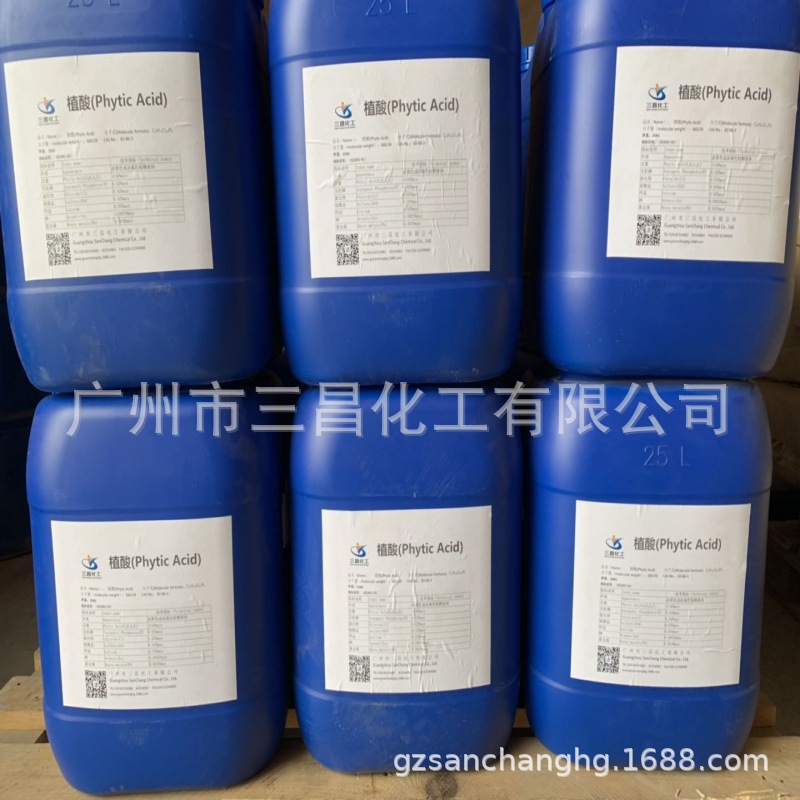 Guangzhou Has a Large Supply of High-Purity Phytic Acid, Inositol Hexaphosphate, Industrial Grade, for Metal Surface Treatment