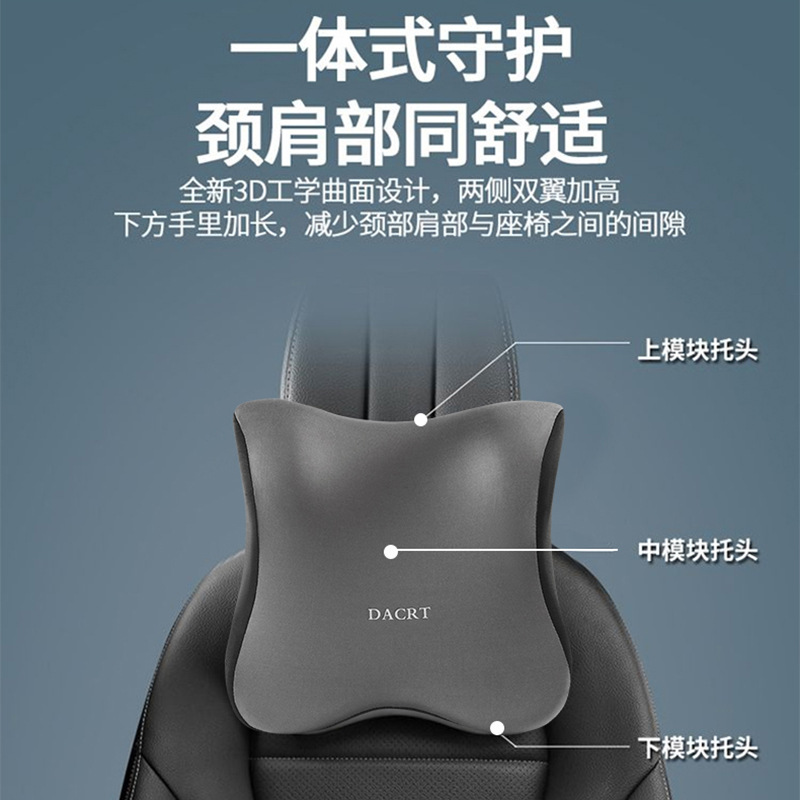 Car Headrest Waist Shoulder Pillow Neck Pillow Car Pillow Memory Foam Pillow Plus High Waist Back Cushion for Home Use