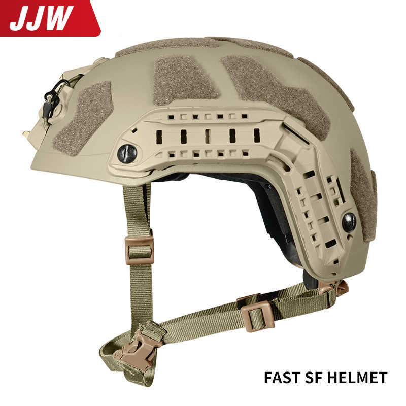 Fast Tactical Helmet Sf Ultra-High Cut Abs Alloy Lightweight Special Warfare Paratrooper Military Fan Field Cycling Mountaineering Helmet