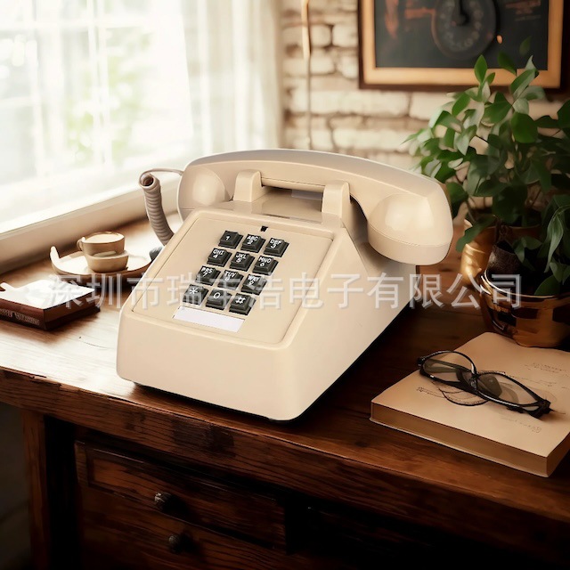 Кросс-бордерный антикварный телефон кнопочный классический ретро металлический механический медный звонок стационарный телефон американского стиля