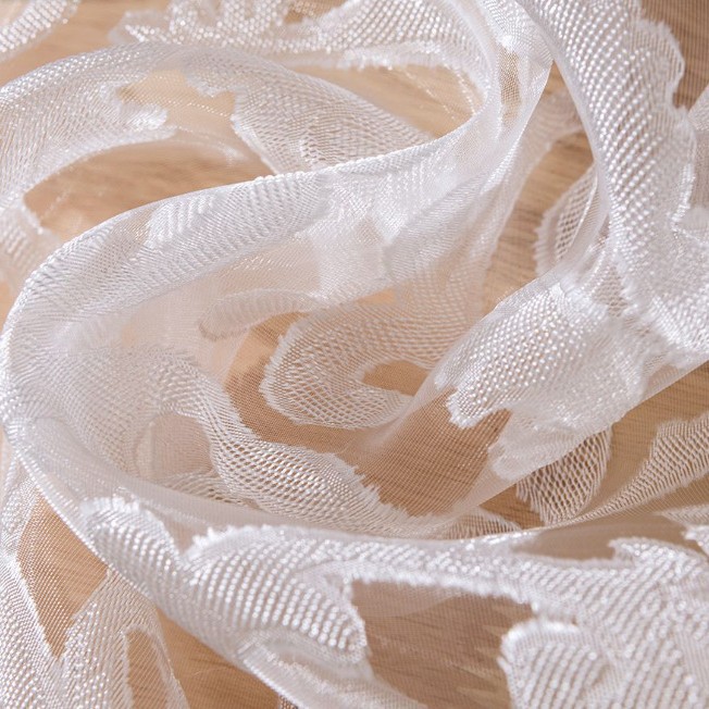 American Retro Accessible Luxury Embroidered Curtain Gauze Living Room Bedroom Blackout Curtain with Gauze Processing Geometric Embroidered Window Screen