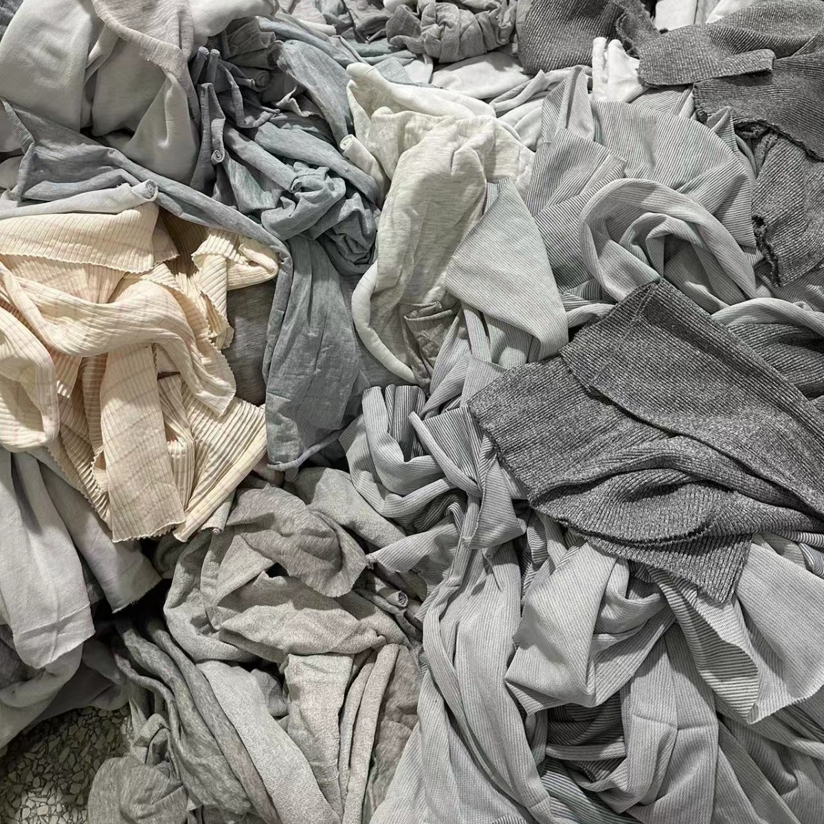 Light-Colored, Hemp Gray, Machine-Washed Industrial Rags, Pure Cotton, Absorbent, Oil-Absorbing, Lint-Free, Industrial Cleaning