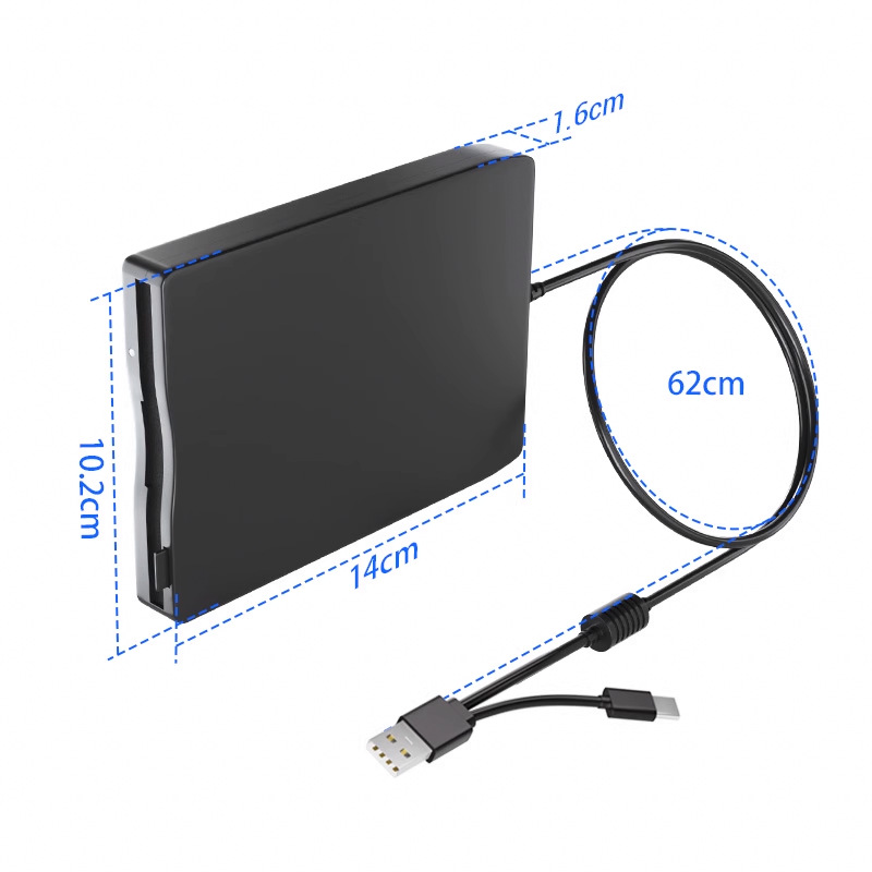 Type-C Dual Interface USB Floppy Drive 3.5inch Fdd External Floppy Drive Computer 1.44m Floppy Disk Drive Portable