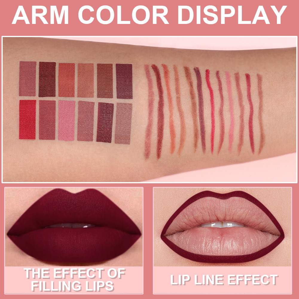 DUNUF 6-pack lip liner easy to color velvet matte pay attention to check! Link Disclaimer