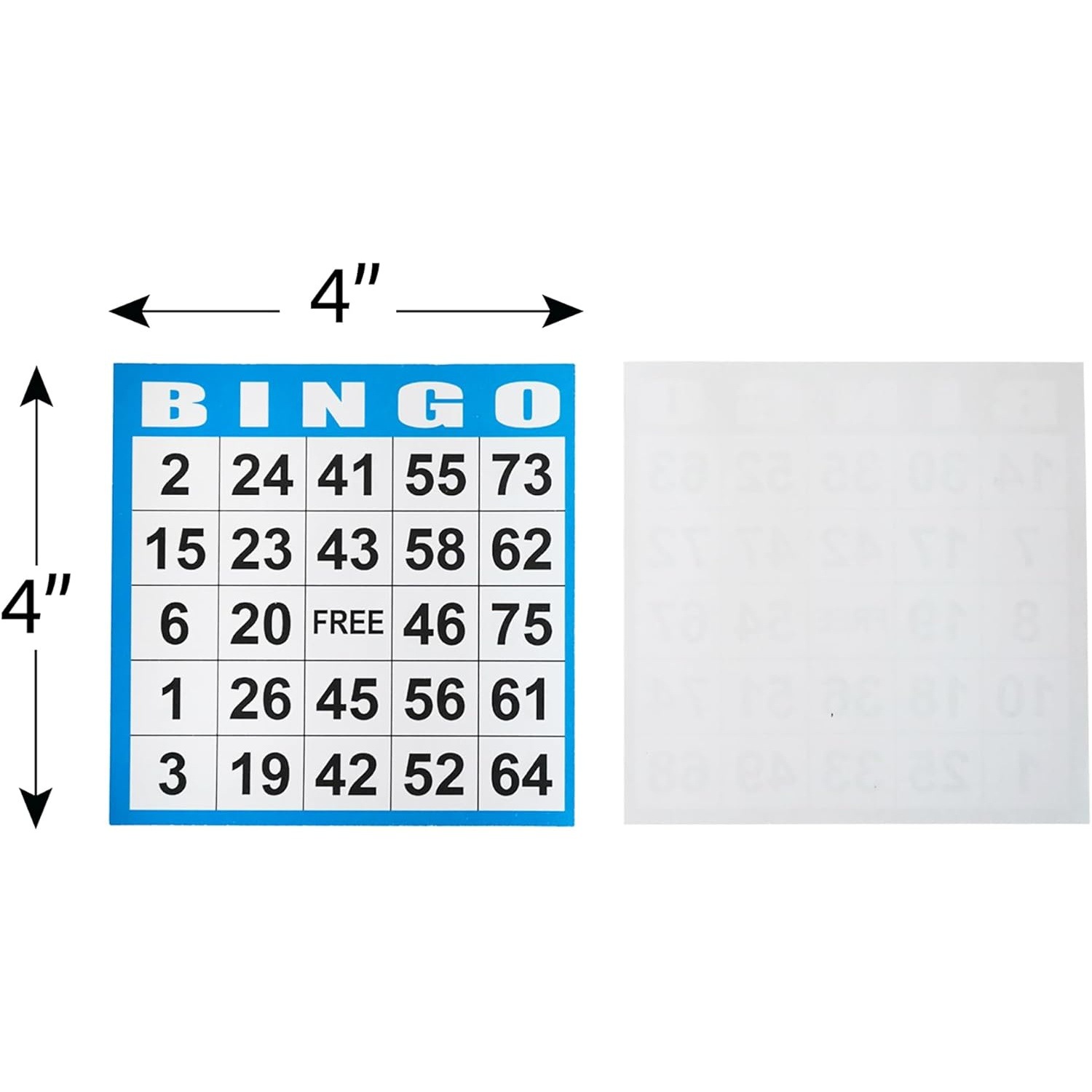 500 Colorful Bingo Paper Cards Game Cards 4X4 Portable and Durable