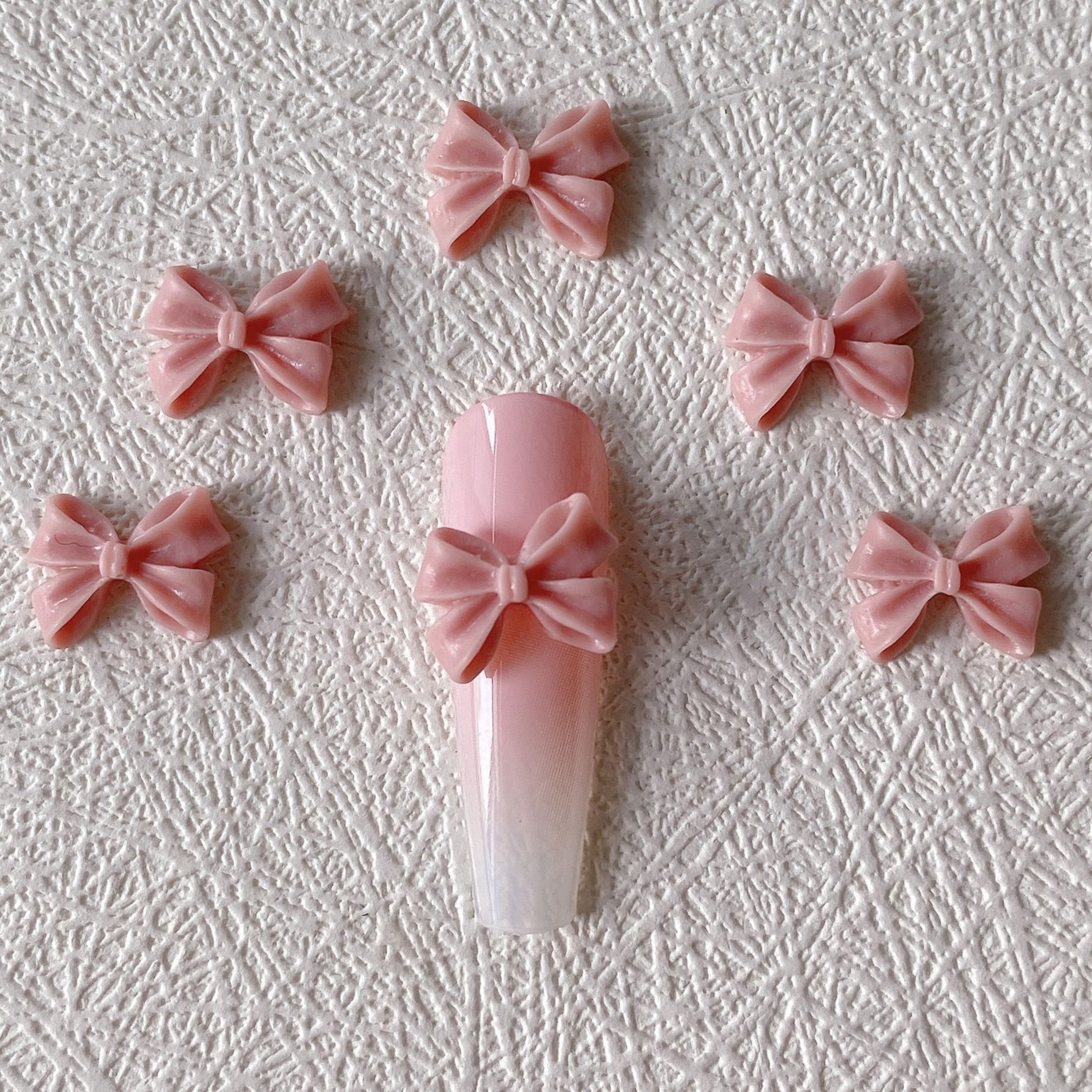 Wholesale TikTok Bow French Manicure Jewelry Resin DIY Handmade Accessories Mobile Phone Case Earrings Photo Frame