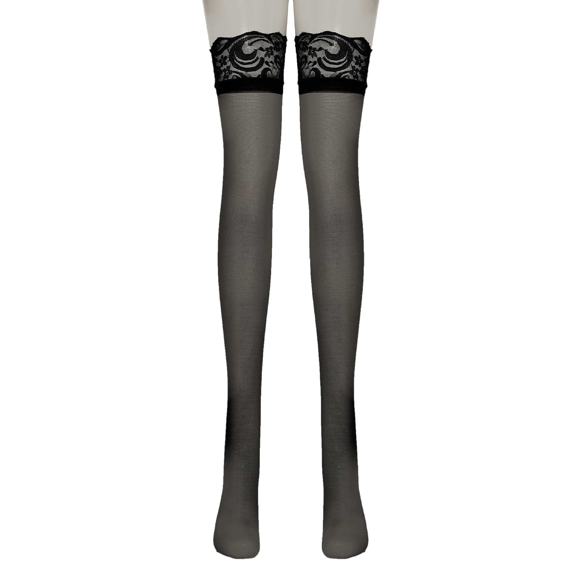 European and American Foreign Trade Ladies Sexy Sexy Temptation Long Legs Transparent Lace Lace Large Size 200 Jin Wearable Women's Silk Stockings